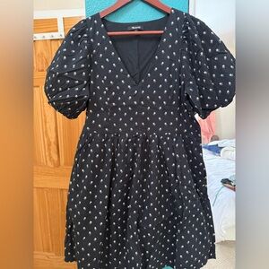 Madewell Black Dress with Yellow Floral Pattern
